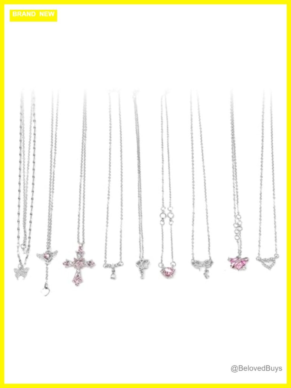 9 Pc Y2K Goth Necklace Set Zinc Alloy Choker Pendant